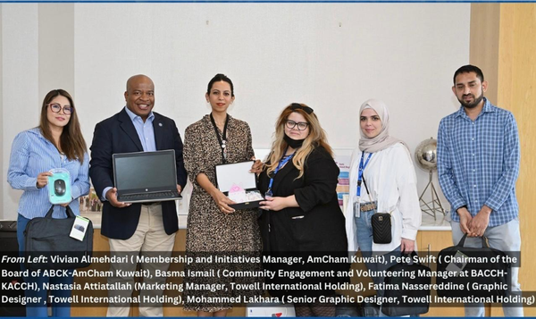 ABCK-AmCham Kuwait and Towell International Holding Distribute LapTops For KACCH & BACCH