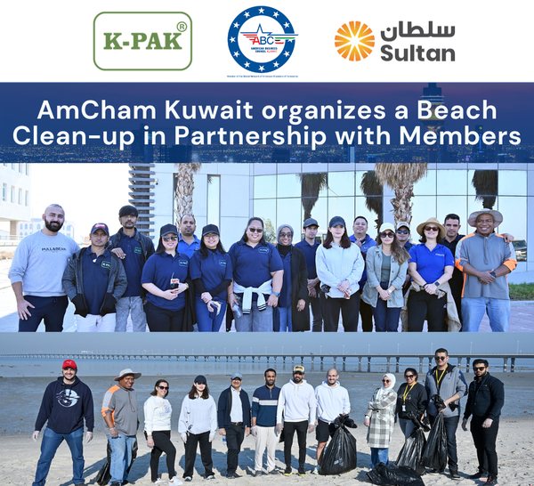AmCham Kuwait organizes a Beach Clean-up in Partnership with Members